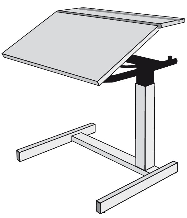 Einsaeulen-Hubtisch mit Ablage EP4